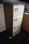 *Coffee & Cream Four Drawer Foolscap Filing Cabinet with Keys
