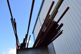 *Contents of Top Rack to Include 12x12mm and 25x20mm Square Bar, 25mm, 12mm, and 10mm Round Bar, ~3m