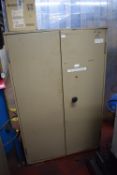 *Storage Cabinet with Shelves 5ft high, and Contents Including Flux, Drills, etc.