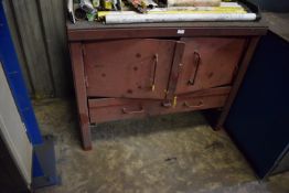 *Steel Workbench 121x60cm x 101cm tall with Storage Cupboard & Drawer