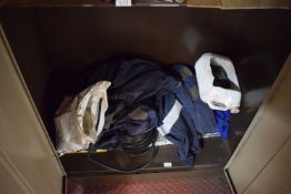 *Contents of Bottom Shelf to Include Overalls, Connectors, and Cable