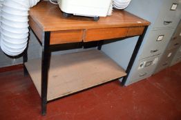 *Small Office Table with Single Drawer and Undershelf