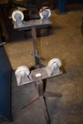 *Pair of Adjustable Trestles with Castor Rollers