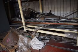 *Contents of Bottom Shelf and Pallet to Include Threaded Bar, Machine Bar, and Metal Offcuts