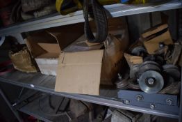 *Contents of Shelf to Include Assorted Castors, and Pulley Wheels