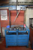 *Jones Shipman S8601 Fly Press Type Mounted on Storage Bench