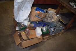 *Pallet of Various Cable Screws, Nuts, Bolts, Steel Boxes, etc.