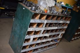 *Double Sided Pigeonhole Storage Unit and Contents Including Air Pipe, Fixing, Clamps, etc.
