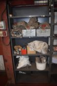 *Contents of Shelving to Include Assorted Clamps, End Plates, Plastic Chain, etc.