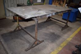 *Heavy Duty Welding Fabricating Bench with 20mm Top Plate 250x130cm