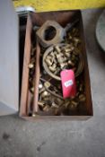 Tray of Various Brass Screws, Collars, Pipe, etc.