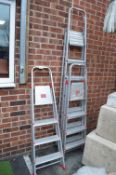 Three Folding Aluminium Step Ladders