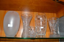Four Glass Vases Including Royal Doulton, and a Ju