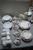 Adams Old Colonial Tableware plus White Gilded Tab