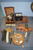Vintage Collectibles Including Solitaire Game, and