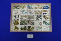 Stackers Box Containing Costume Jewellery Earrings