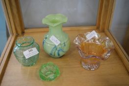 Green Glass Vases etc.