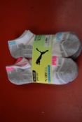 Puma Youth’s Lowcut Drycell Socks 10pr Size: 2.5-5