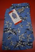 *Jachs Blue Palms Short Sleeve Top Size: M
