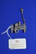 925 Sterling Silver Figure of a Couple on a Park B