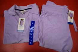 *Weatherproof Vintage Purple Top & Shorts Size: L