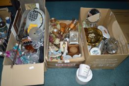 Three Boxes of Household Goods, Decorative Items,