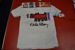 Keith Haring Kid’s T-Shirts 3pk Size: 5-6 years
