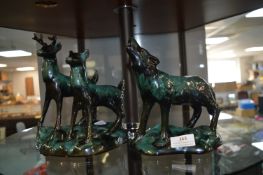 Poole Wolf and Deer Ornaments