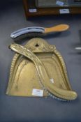 Vintage Brass Crumb Sweeper and Tray