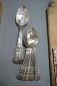 Walker & Hall EPNS Dessert and Table Spoons