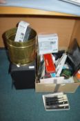 Household Goods, Brass Bin, Stationery Items, etc.