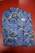 *Jachs Blue Palms Short Sleeve Top Size: L