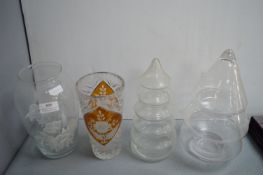 Four Glass Vases