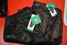 *Hilary Radley Faux Leather Trousers Size: XL (1x black, 1x brown)