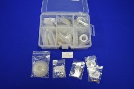 Organiser Box Containing Silver Beads and Chain et