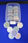 Fifteen Small Tubs of Semiprecious Gemstone Beads