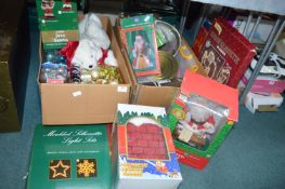 Two Boxes of Christmas Decorations and Novelties