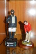 Musical Lui Armstrong Figure, and a Golfing Figure