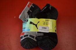 Puma Kid’s Lowcut Drycell Socks 10pr Size: 12-1.5