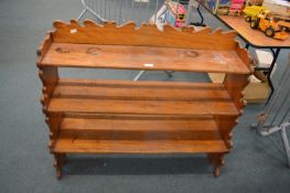 Mahogany Three Tier Freestanding Shelves