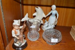 Pottery Figures and Glassware