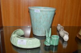 Sylvac Rabbit Egg Cup plus Assorted Planters