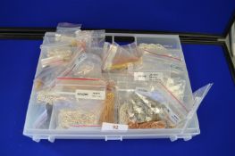 Box of Jewellery Making Findings and Chain