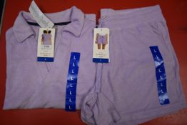 *Weatherproof Vintage Purple Top & Shorts Size: L