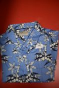*Jachs Blue Palms Short Sleeve Top Size: XL