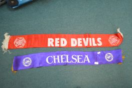 Manchester United and Chelsea Football Scarves