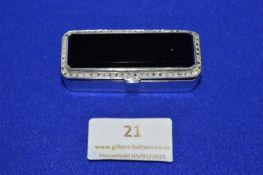 Hallmarked Sterling Silver Pillbox with Glass Pane
