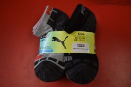 Puma Kid’s Lowcut Drycell Socks 10pr Size: 12-1.5