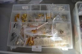 Box of Jewellery Making Findings and Chain