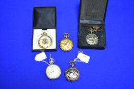 Five Decorative Pocket Watches